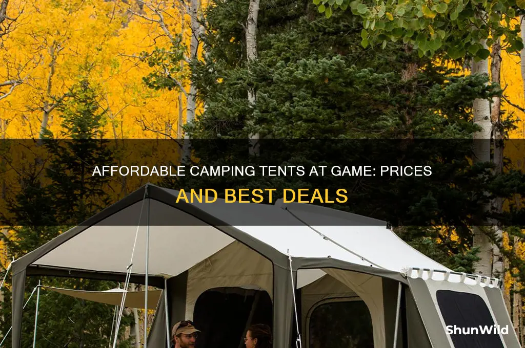 how much are camping tents at game