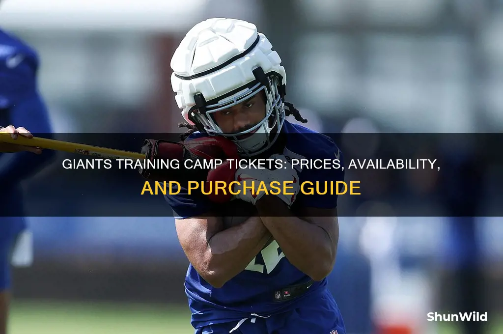 how much are giants training camp tickets