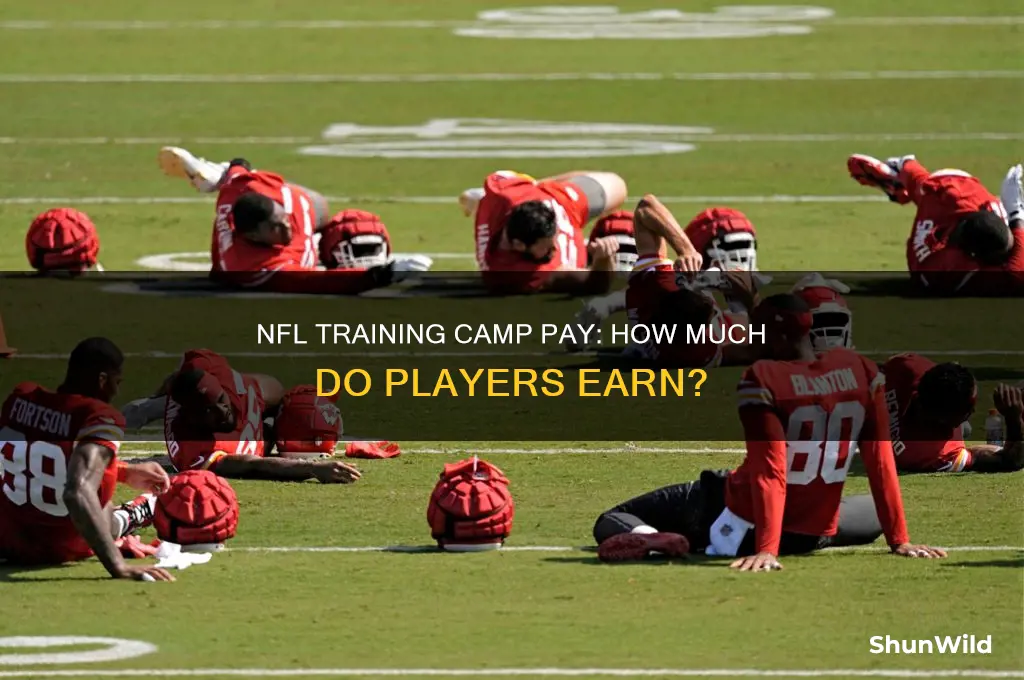 how much are nfl players paid during training camp