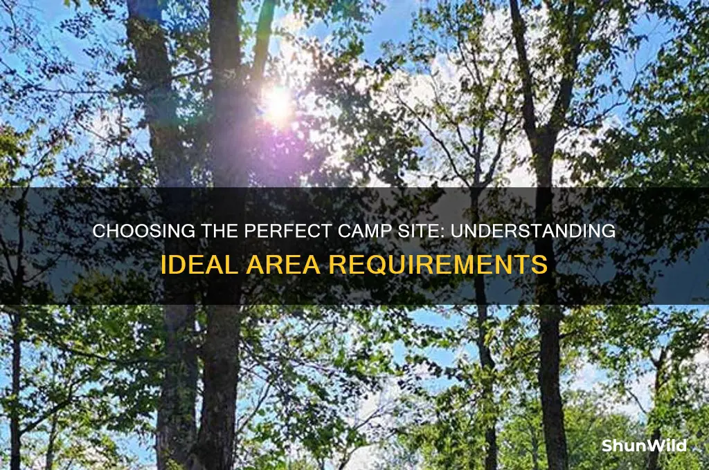 how much area in camp site