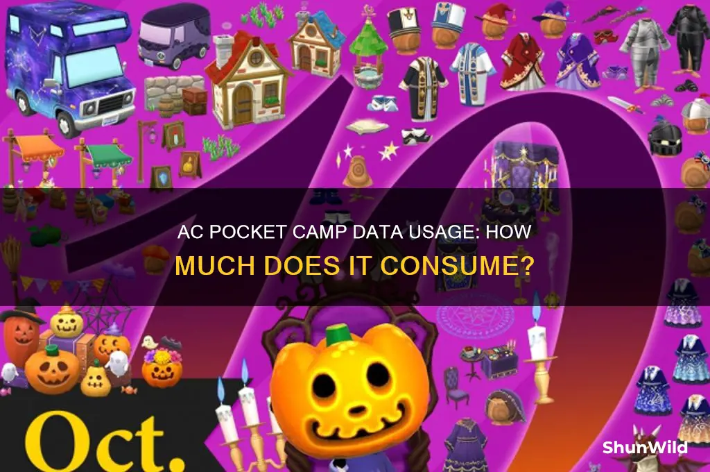 how much data does ac pocket camp use