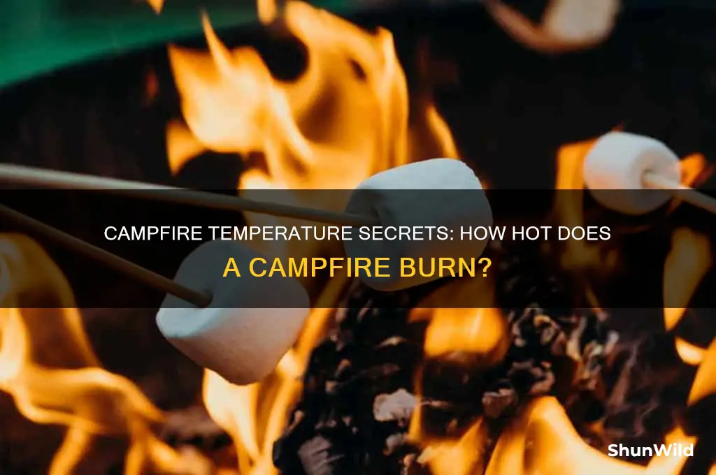 how much degrees is a camp fire