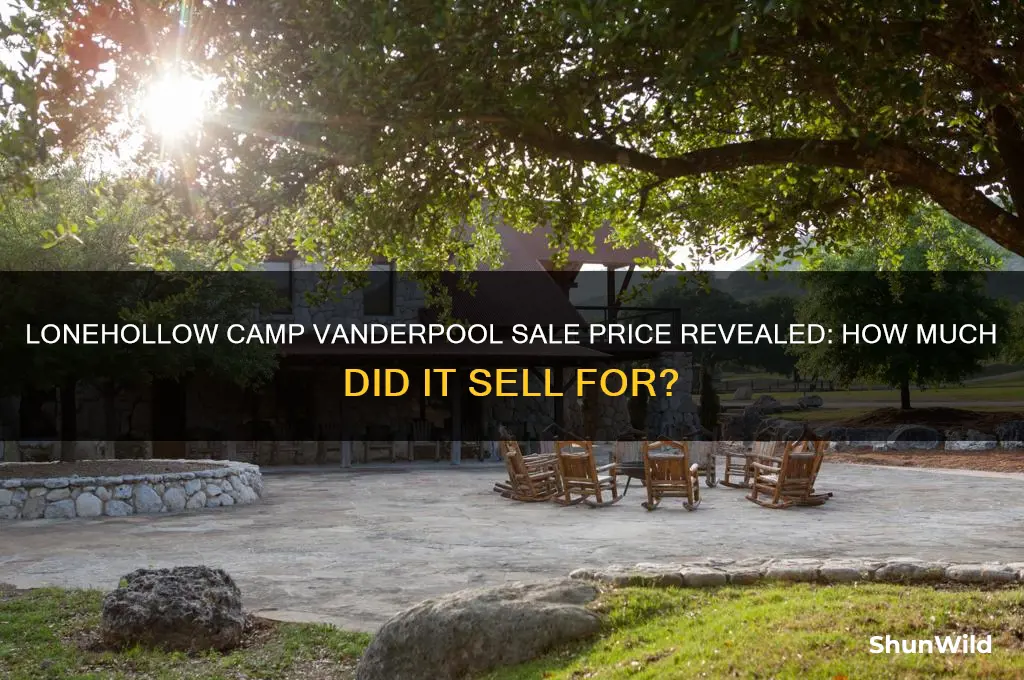 how much did lonehollow camp in vanderpool sell for