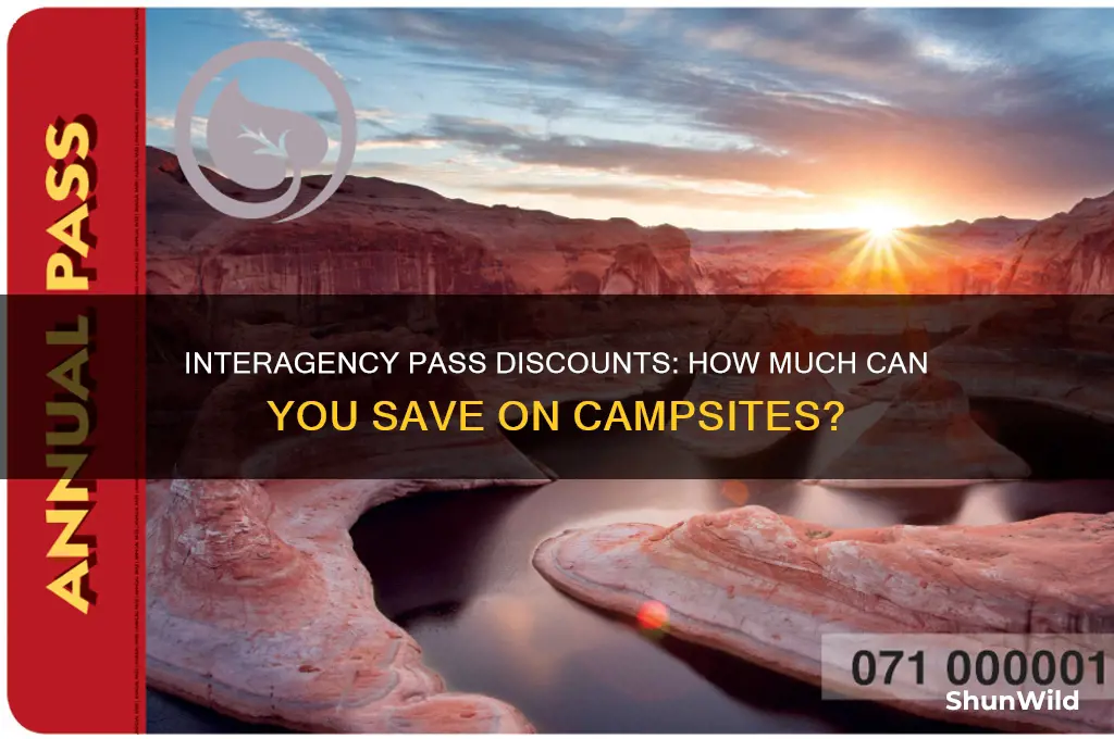 how much discount for interagency pass discount camp site