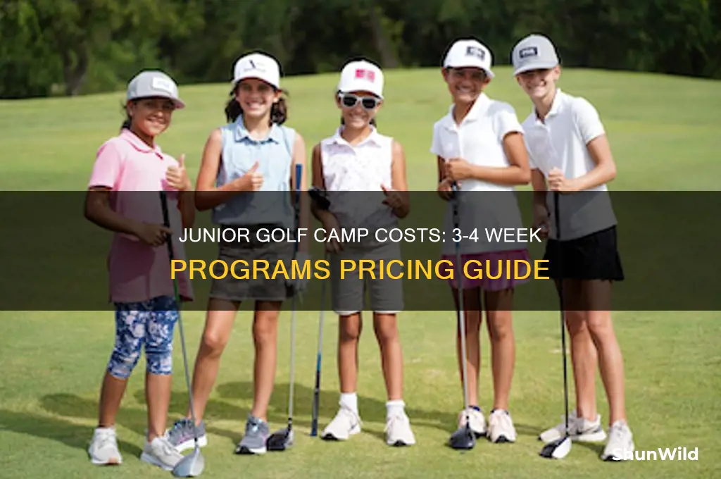 how much do 3-4 week junior golf camps cost