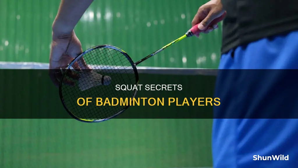 how much do badminton player squat