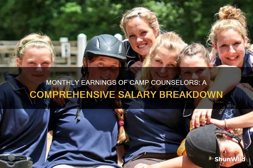 how much do camp counselors get paid per month