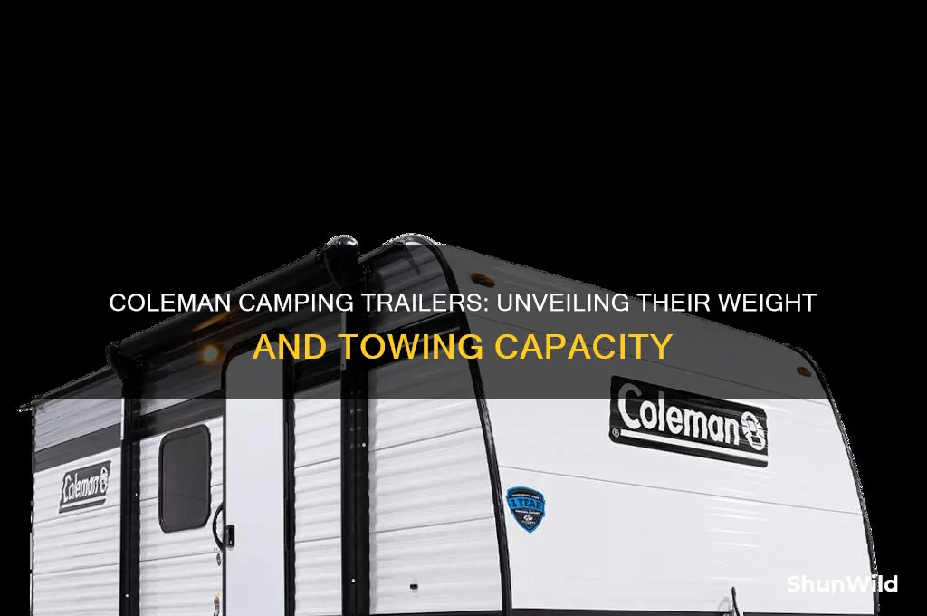how much do coleman camping trailers weigh