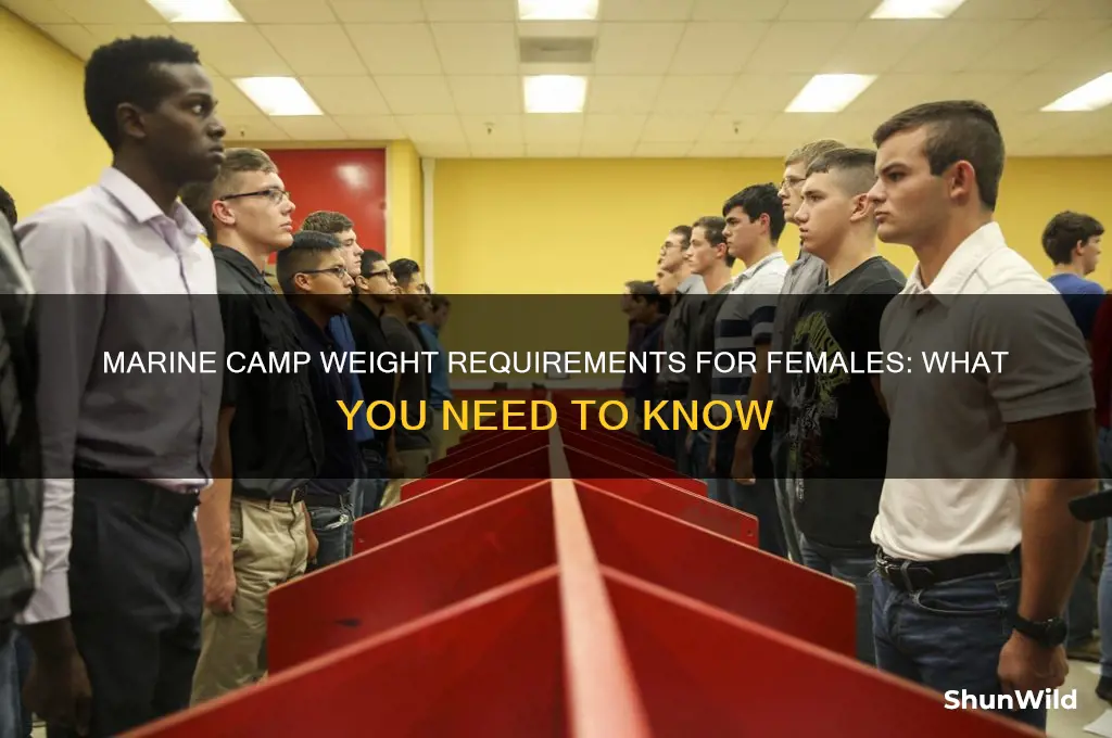 how much do females have to weigh for marine camp