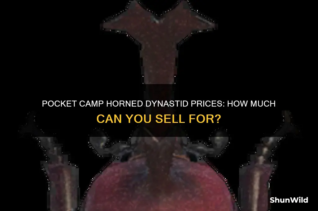 how much do horned dynastid sell for in pocket camp