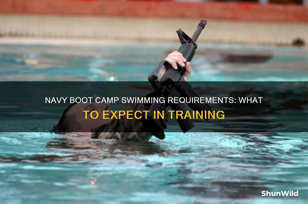 how much do you swim in navy boot camp
