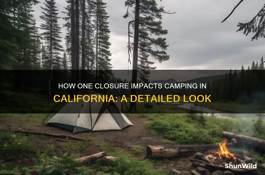 how much does 1 closure effect camping california