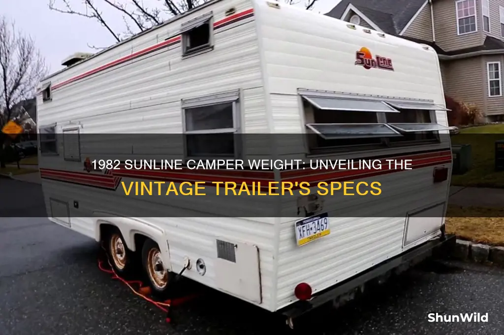 how much does 1982 sunline camper weigh