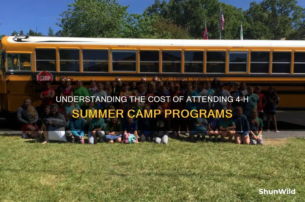 how much does 4-h camp cost