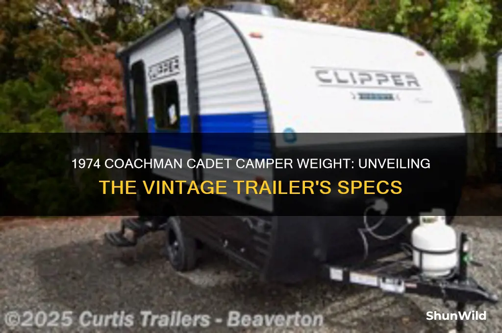 how much does a 1974 coachman cadet camper weigh