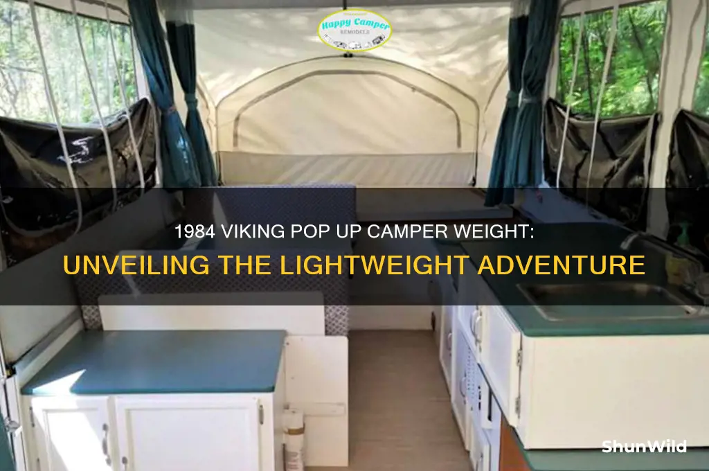 how much does a 1984 viking pop up camper weigh