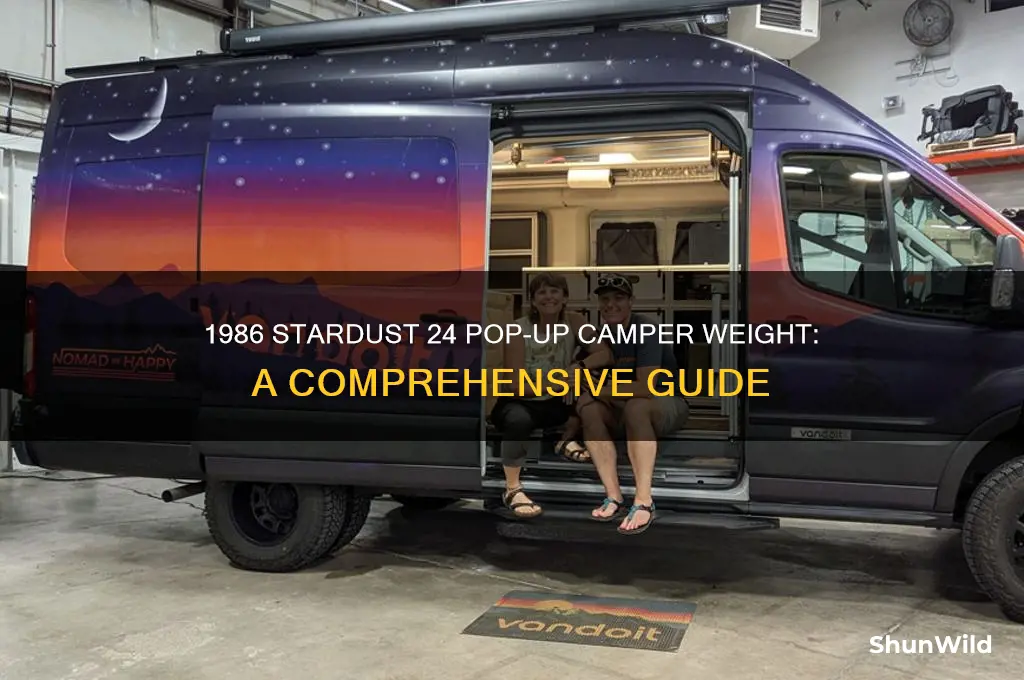 how much does a 1986 stardust 24 pop-up camper weigh