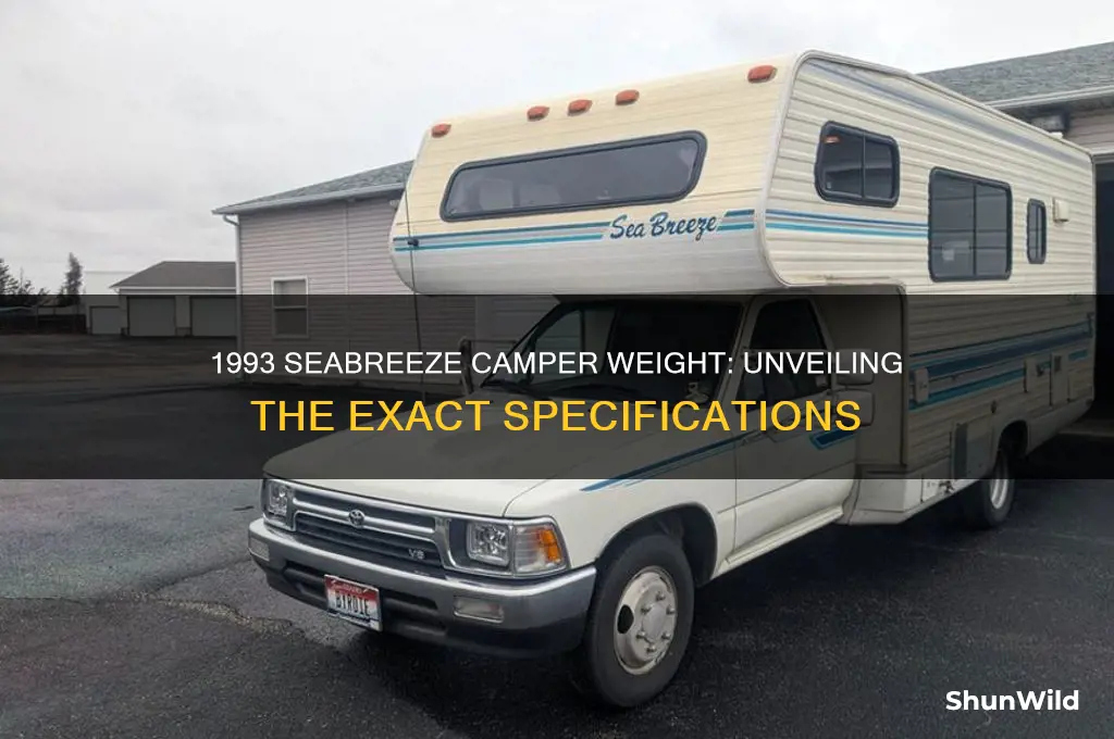how much does a 1993 seabreeze camper weigh