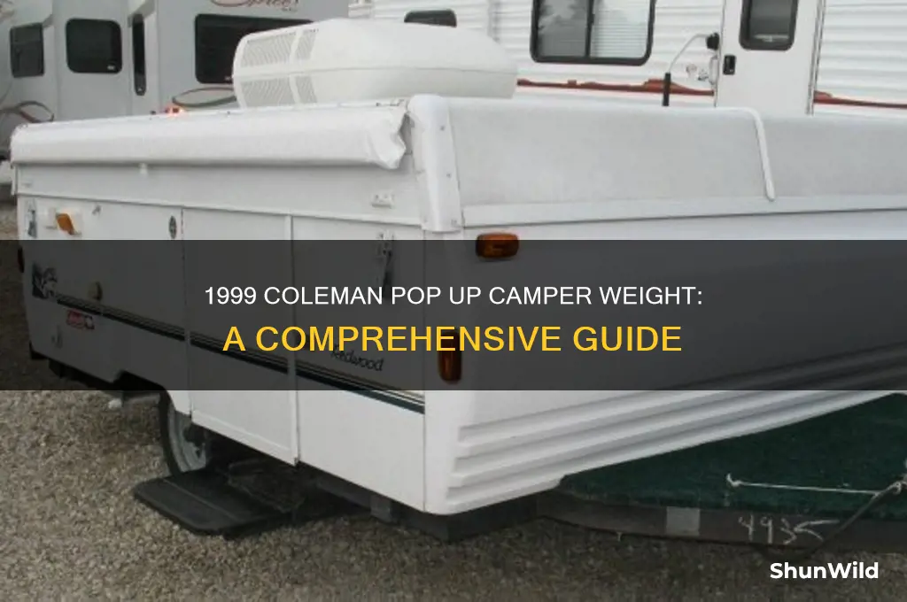how much does a 1999 coleman pop up camper weight