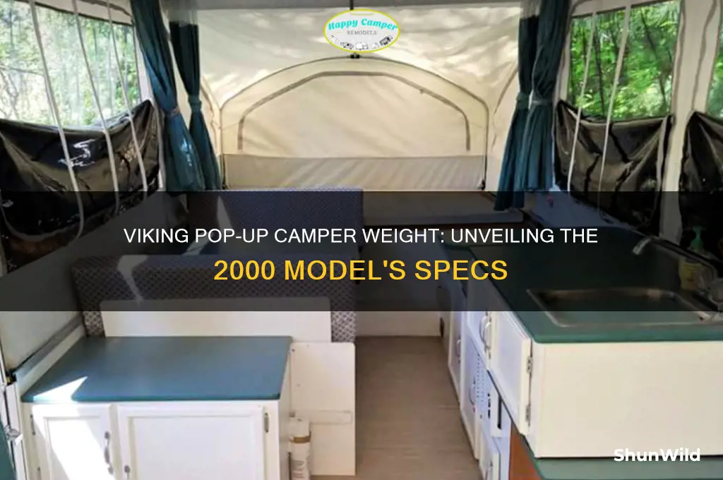 how much does a 2000 viking pop up camper weight