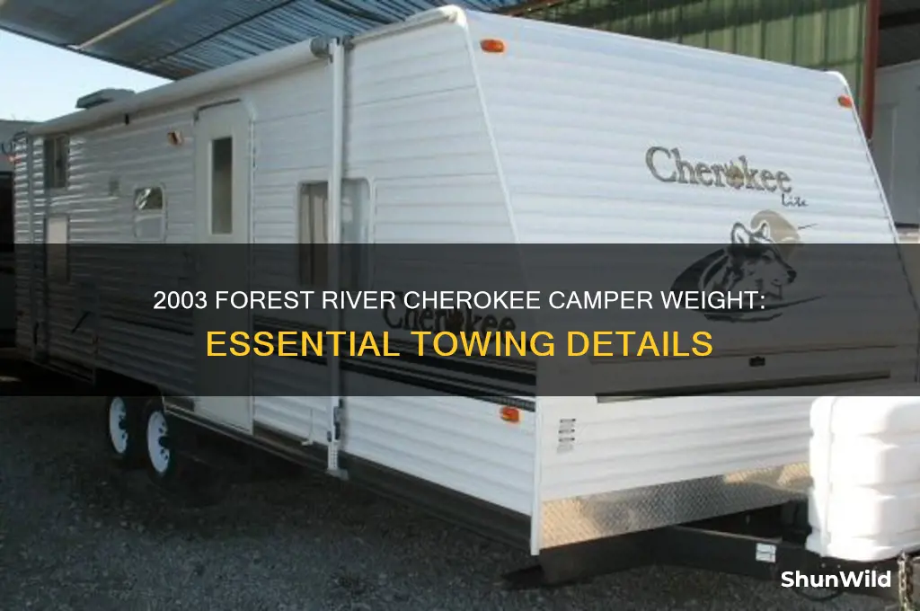 how much does a 2003 forest river cherokee camper weigh