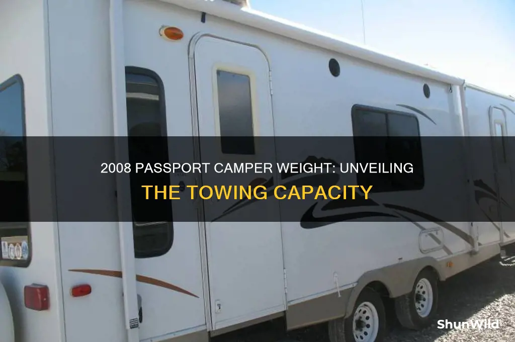 how much does a 2008 passport camper weight