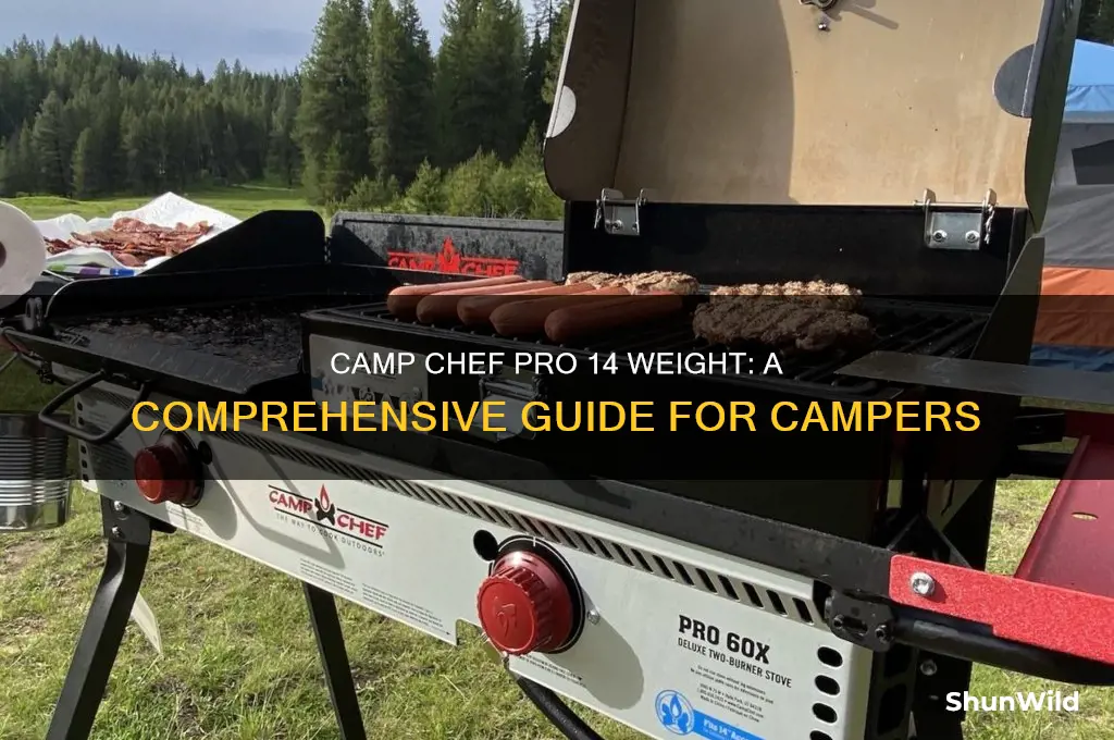 how much does a camp chef pro 14 weight