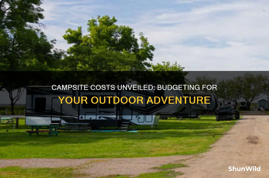 how much does a campsite cost