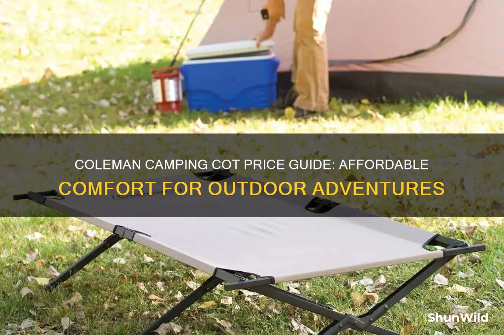 how much does a coleman camping cot cost