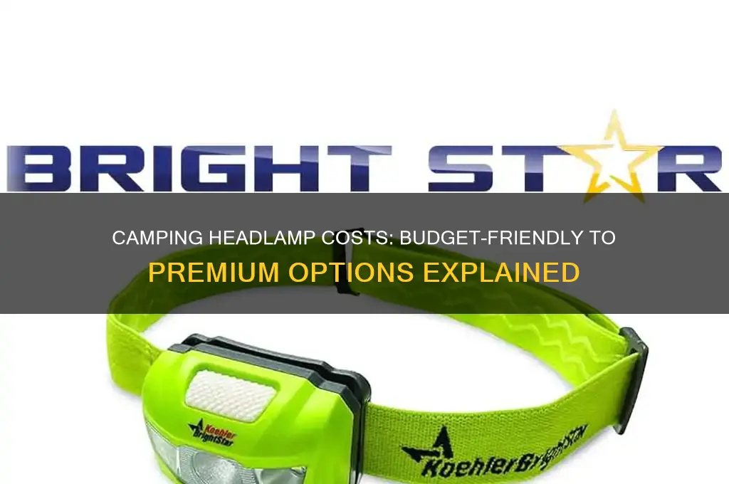 how much does a headlamp cost for camping
