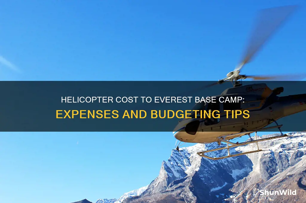how much does a helicopter cost to base camp everest