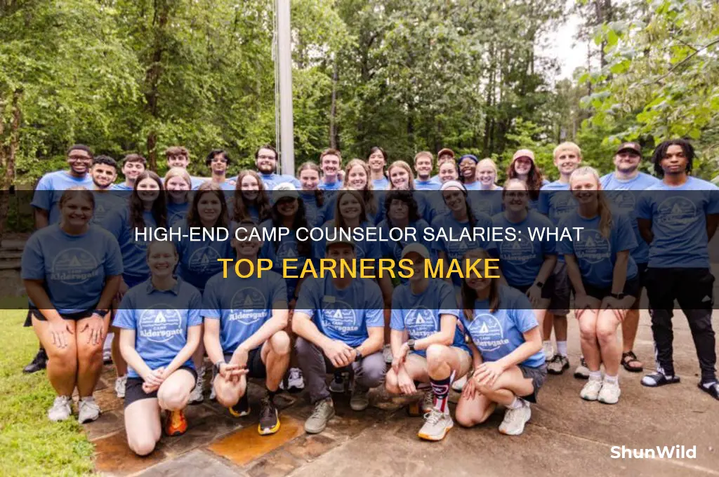 how much does a high end camp counselor make