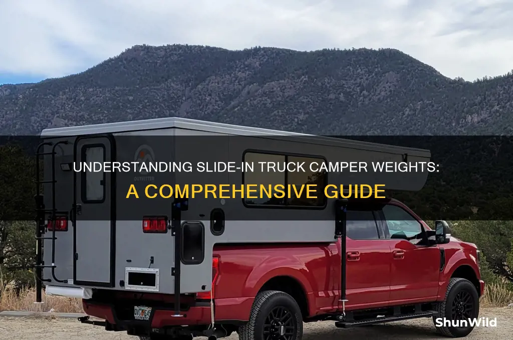 how much does a slide in truck camper weight