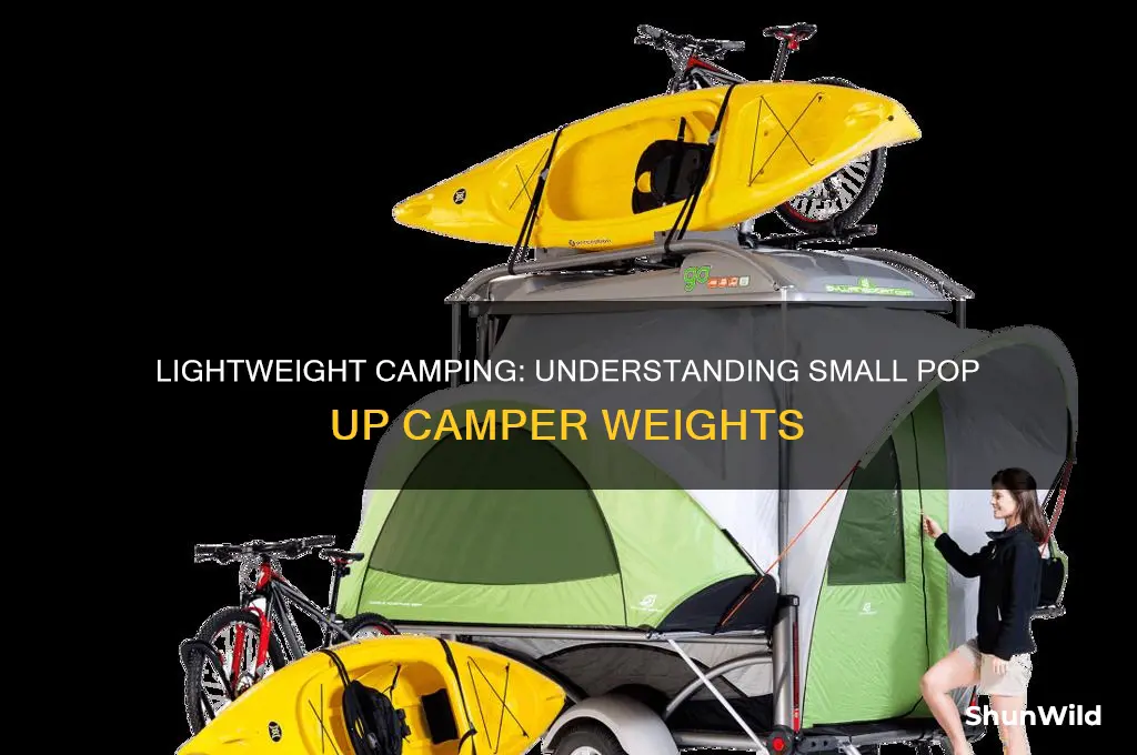 how much does a small pop up camper weight
