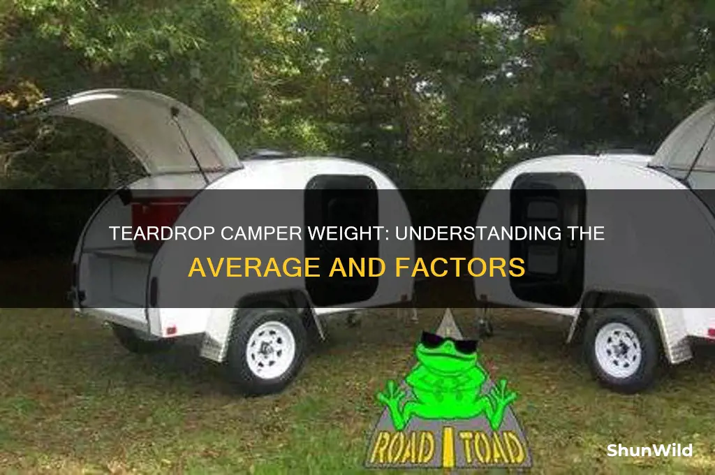 how much does a teardrop camper weigh