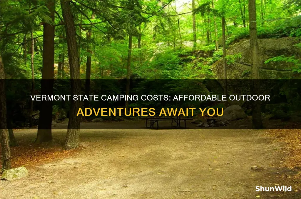 how much does a vermont state camping spot cost