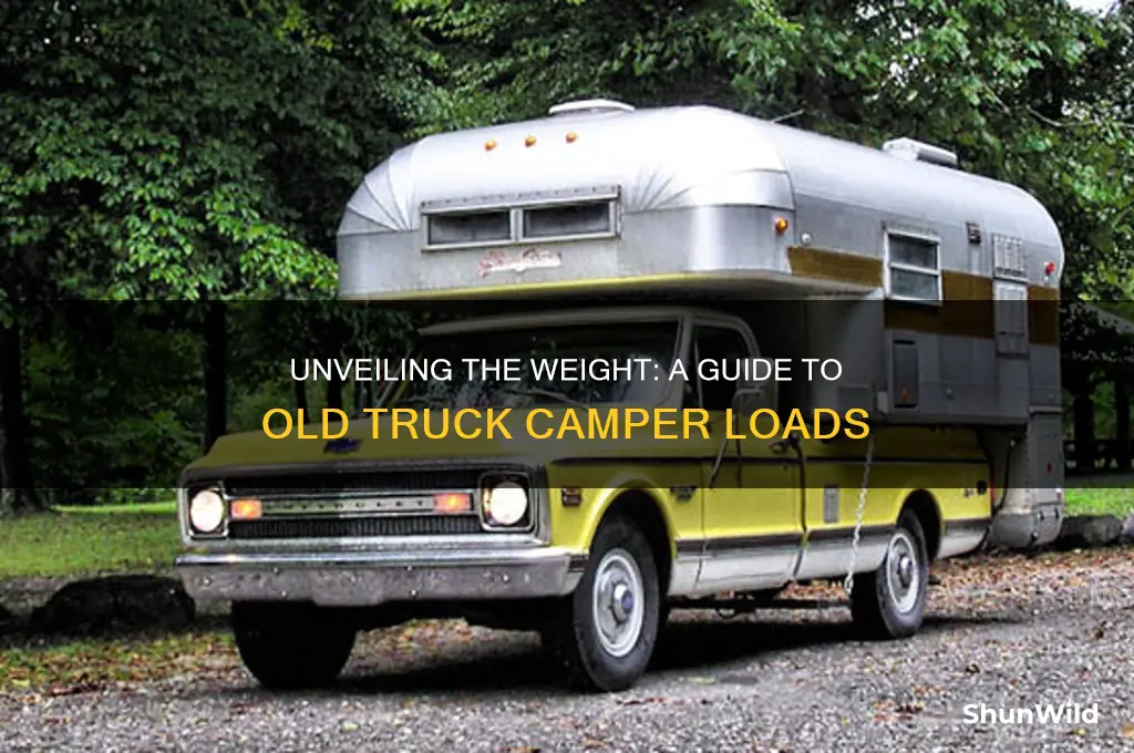 how much does an old truck camper weight