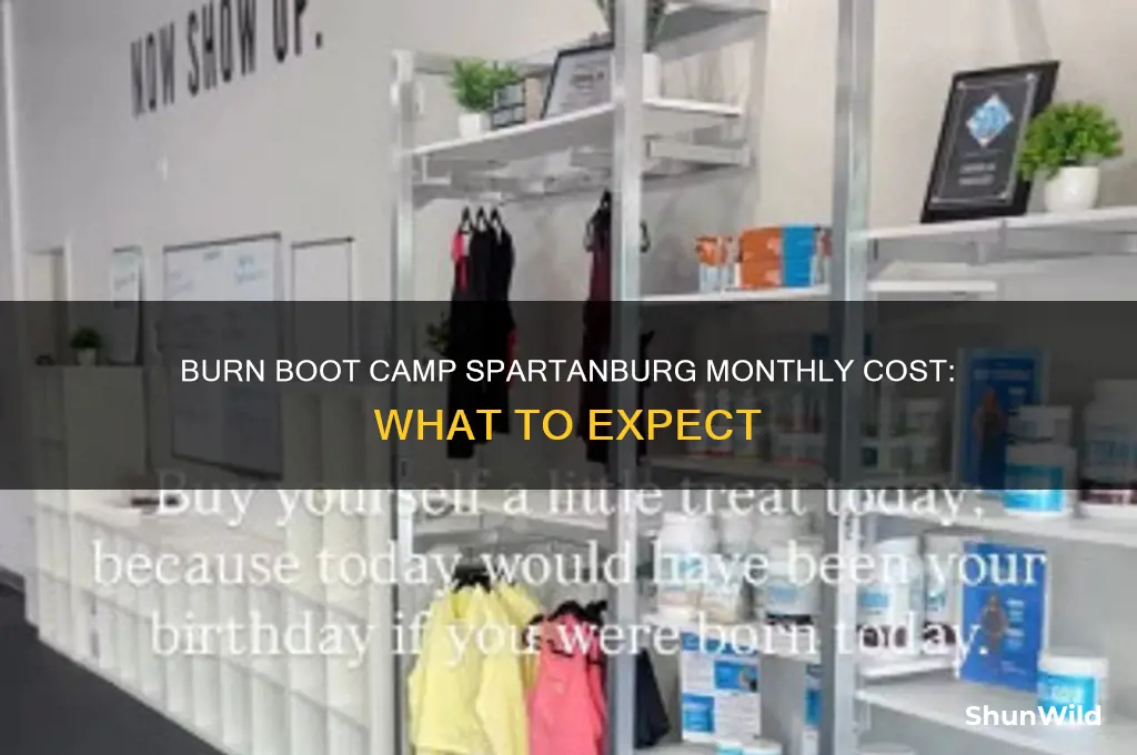 how much does burn boot camp spartanburg cost a month
