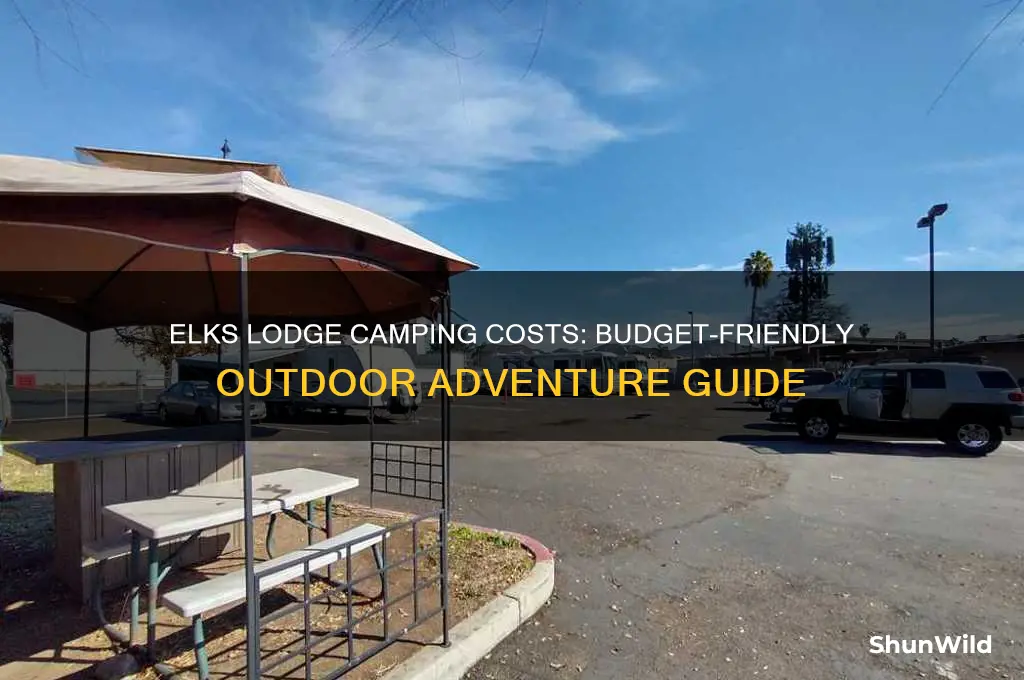 how much does camping cost for elks lodge