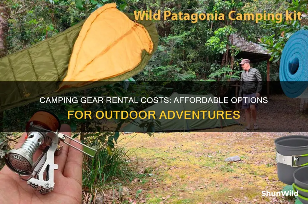 how much does camping gear rental cost