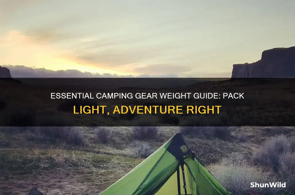 how much does camping gear weigh