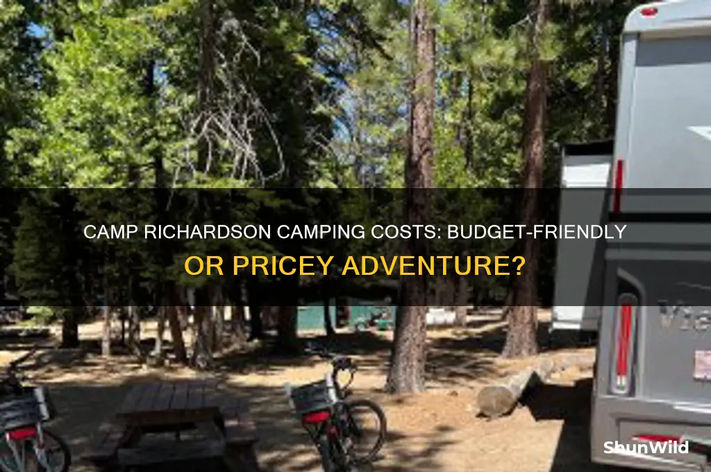 how much does it cost to camp at camp richardson
