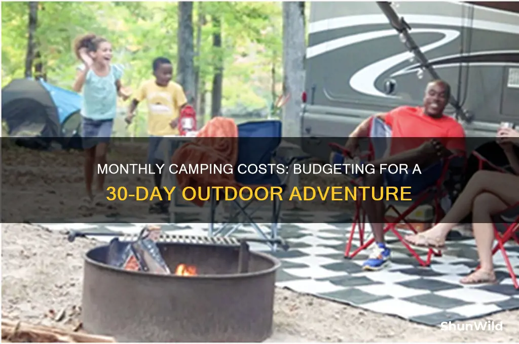 how much does it cost to camp for a month