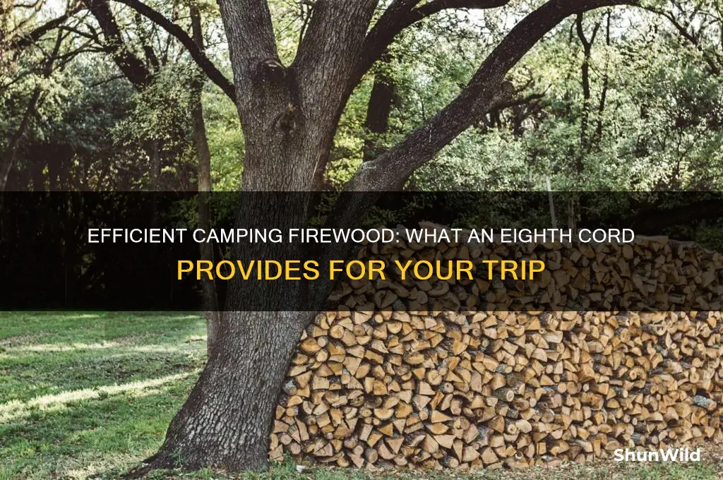 how much firewood for camping will 1 8th cord get