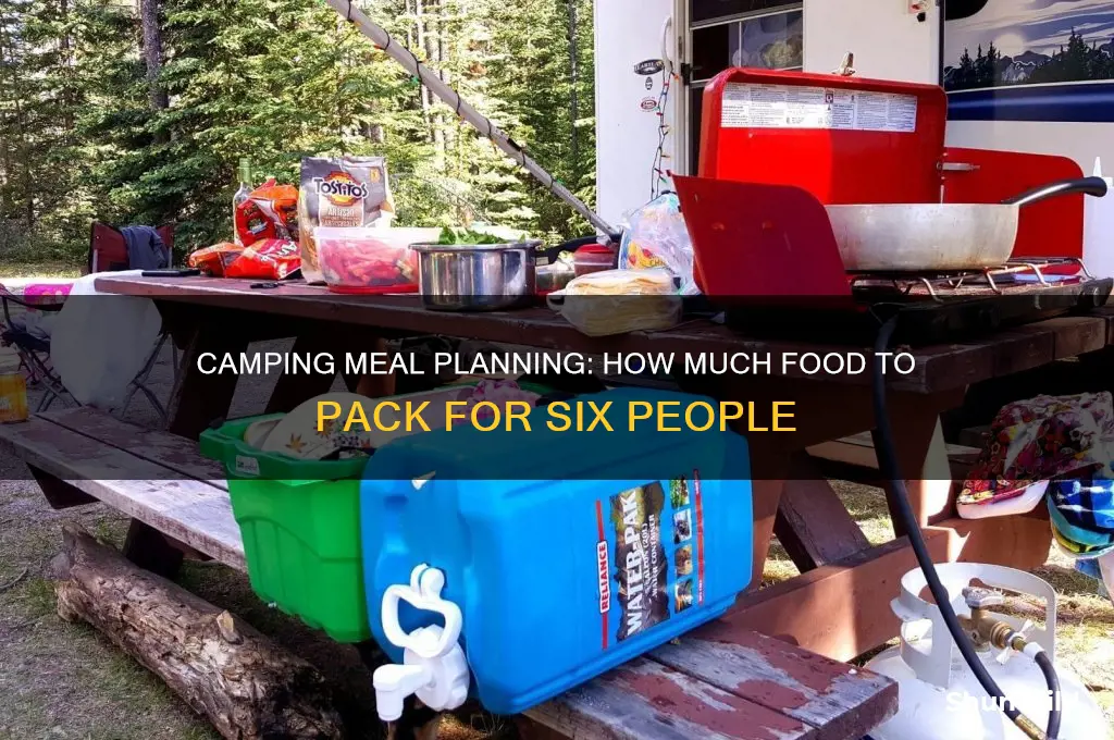 how much food for 6 people camping