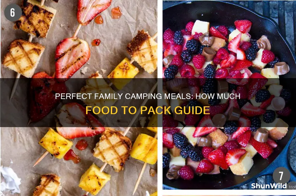 how much food to pack family camping