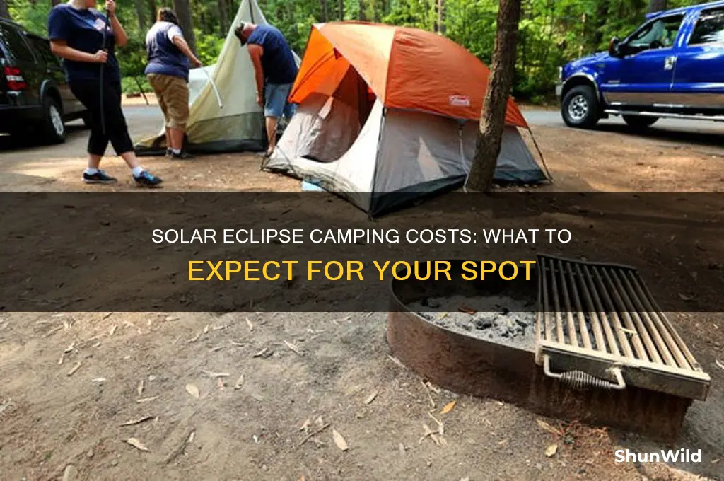 how much for a camp site during the solar eclipse