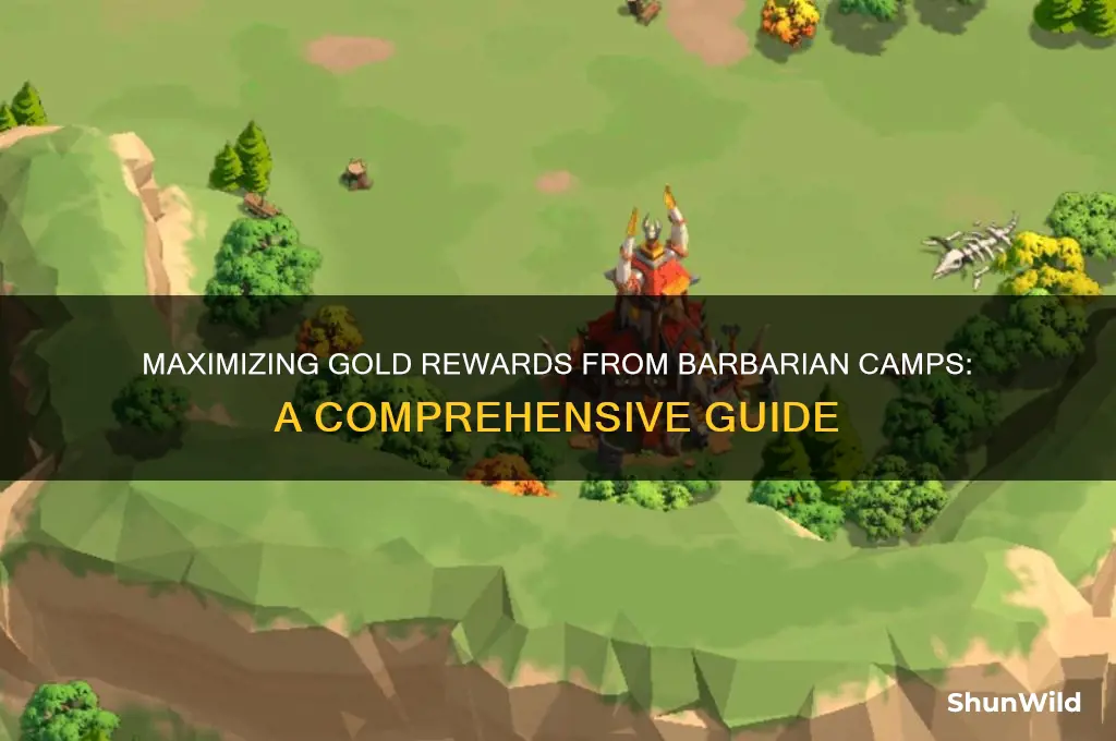 how much gold do you get from barbarian camps