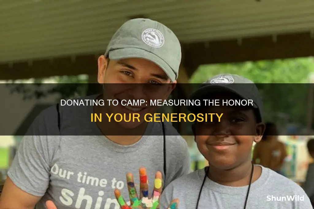 how much honor does donating to camp give