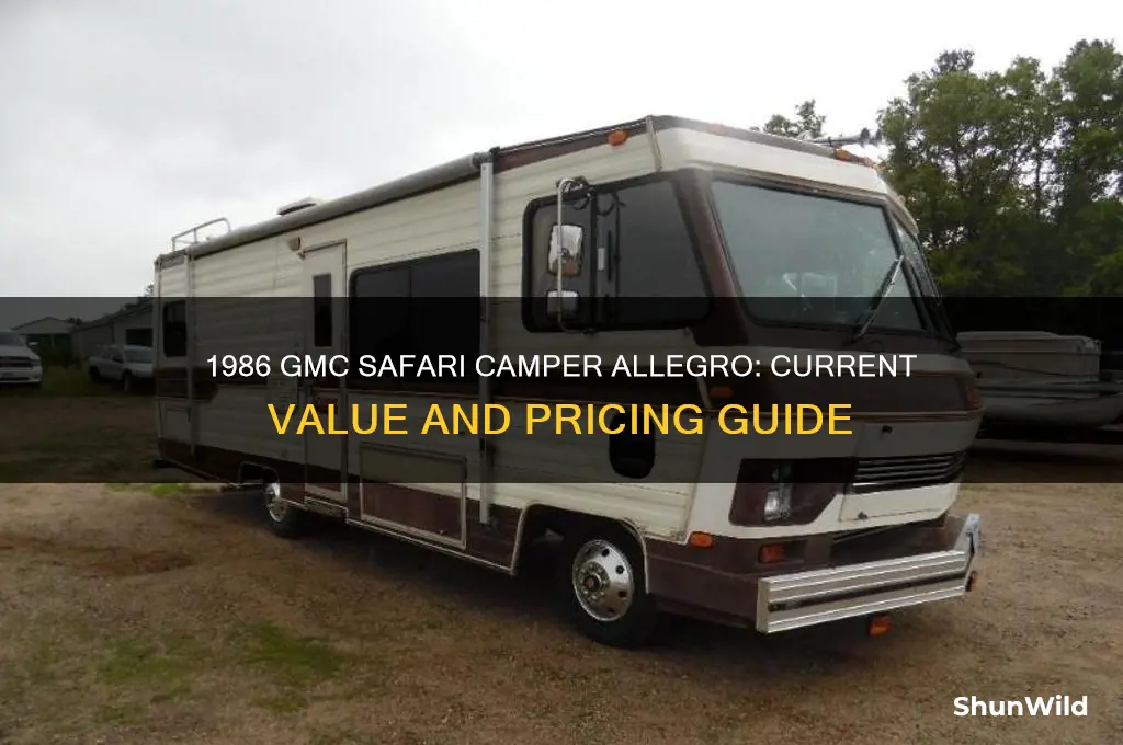 how much is 1986 gmc safari camper allegro